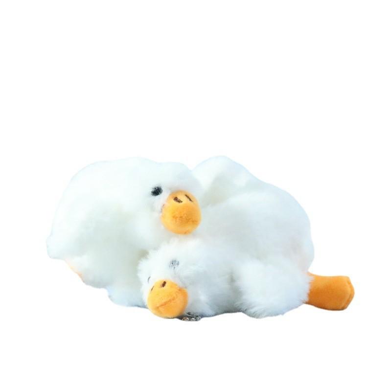 Милый Мягкий Белый Гусь Брелок Плюшевая Игрушка Мультяшный Шарм для Сумки для Свадеб