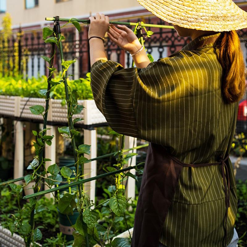 Plant Stakes Gardening Pillar Plastic Coated Steel Pipe 40Cm/60Cm Length Supporting Climbing Flowers Fruits Vegetables Support