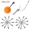 20pcs Durable Tool Plastic Carp Pop Up Peg Pellet Holder Bait Stop Fishing Boilie Chod  Screw
