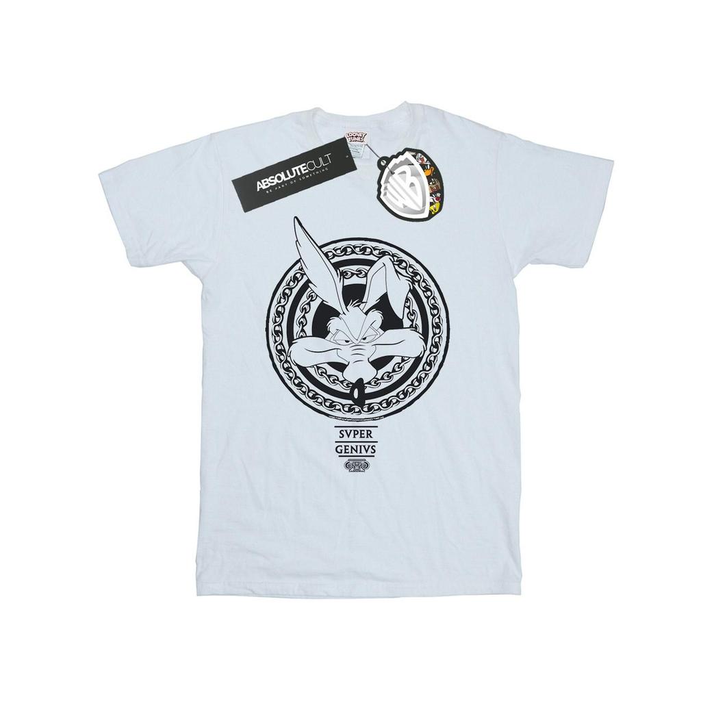 Looney Tunes Womens/Ladies Wile E Coyote Super Genius Cotton Boyfriend T-Shirt