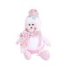 Sitting Knitted Elk Snowman Doll Realistic Christmas Pink Doll Decorations  Kids Birthday Christmas