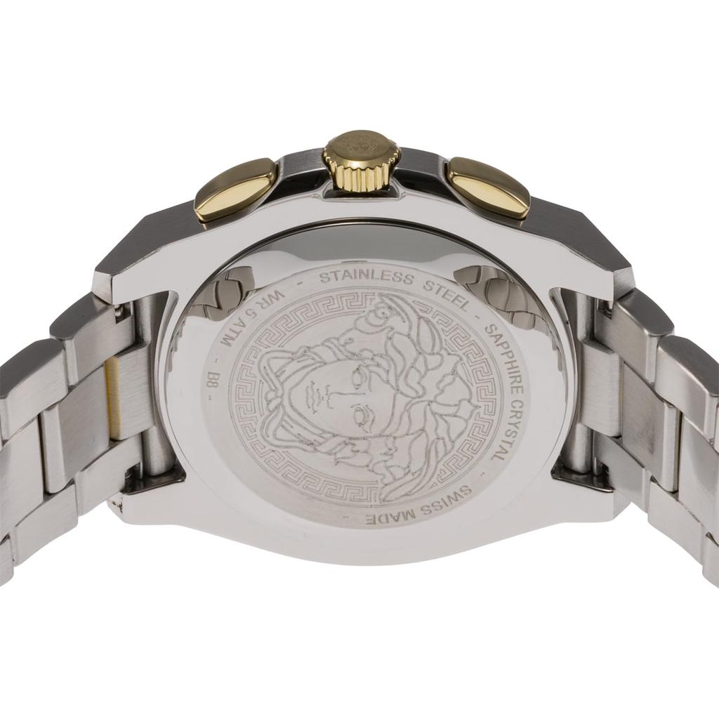 Часы Geo Chrono Silver Dial Quartz Sapphire Glass 46mm VE7CA0823 Gold x Silver [Versace] Мужские [Товар]