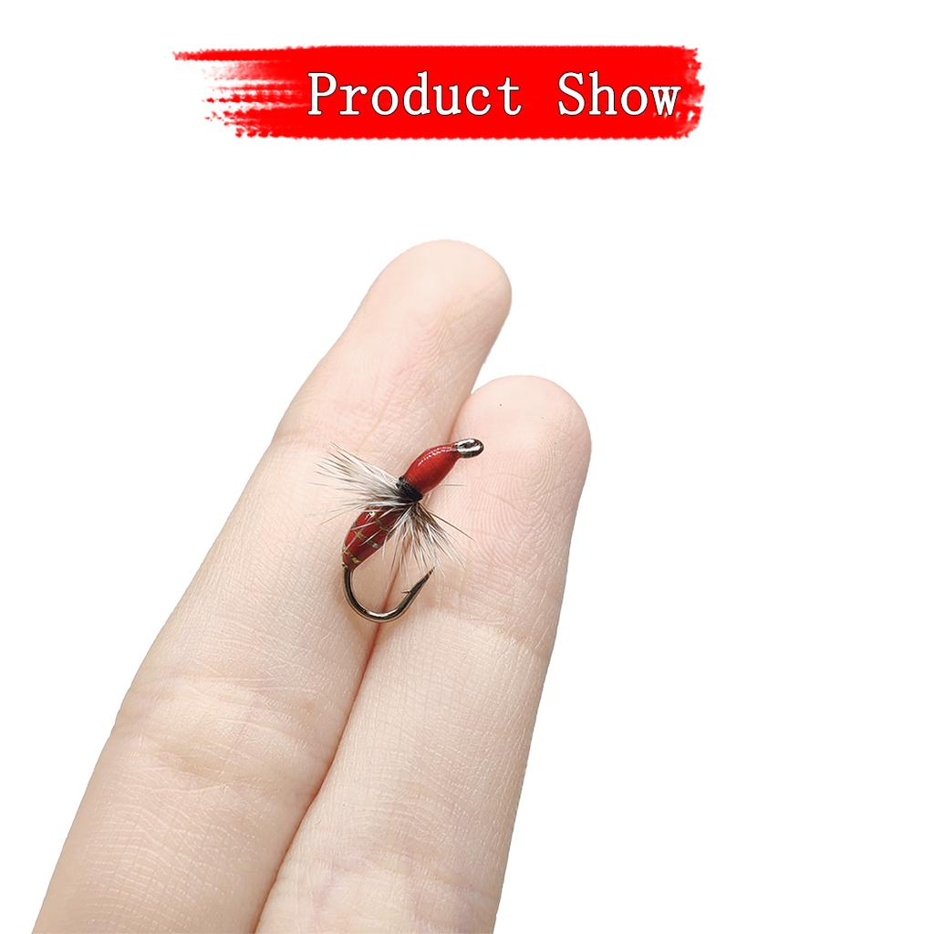 Приманка для муравьев Гриффита из 5 частей, крючок из углеродистой стали. Подходит для ловли форели, морского окуня, лосося и т. д.. - С коробкой для мух