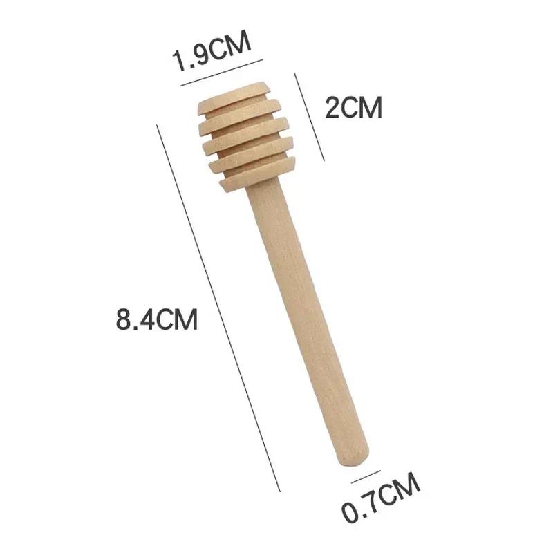 10PCS Wooden Honey Dipper Sticks Mini Honey Stirrer Stick for Dessert Utensils Dispense Drizzle Honey and Wedding Party Gifts4
