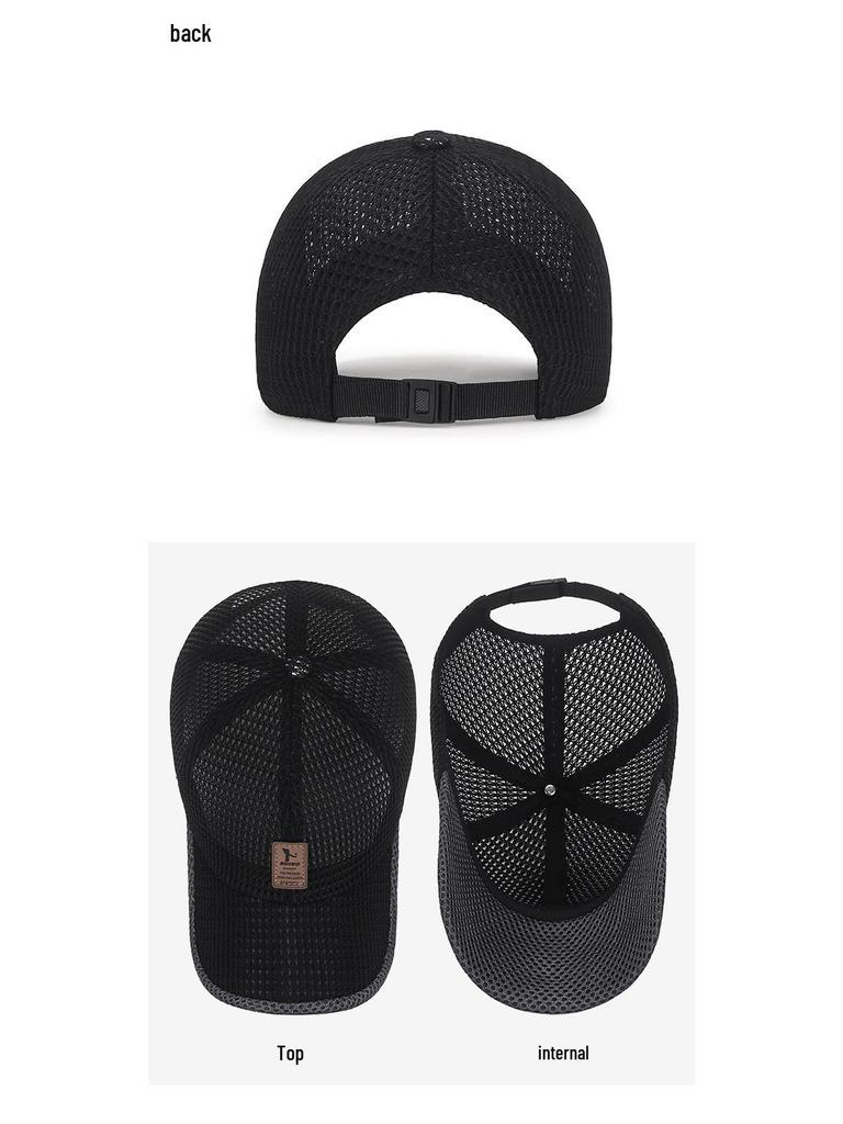 Мужская летняя сетчатая бейсболка - Дышащая защита от солнца для путешествий на открытом воздухе и рыбалки