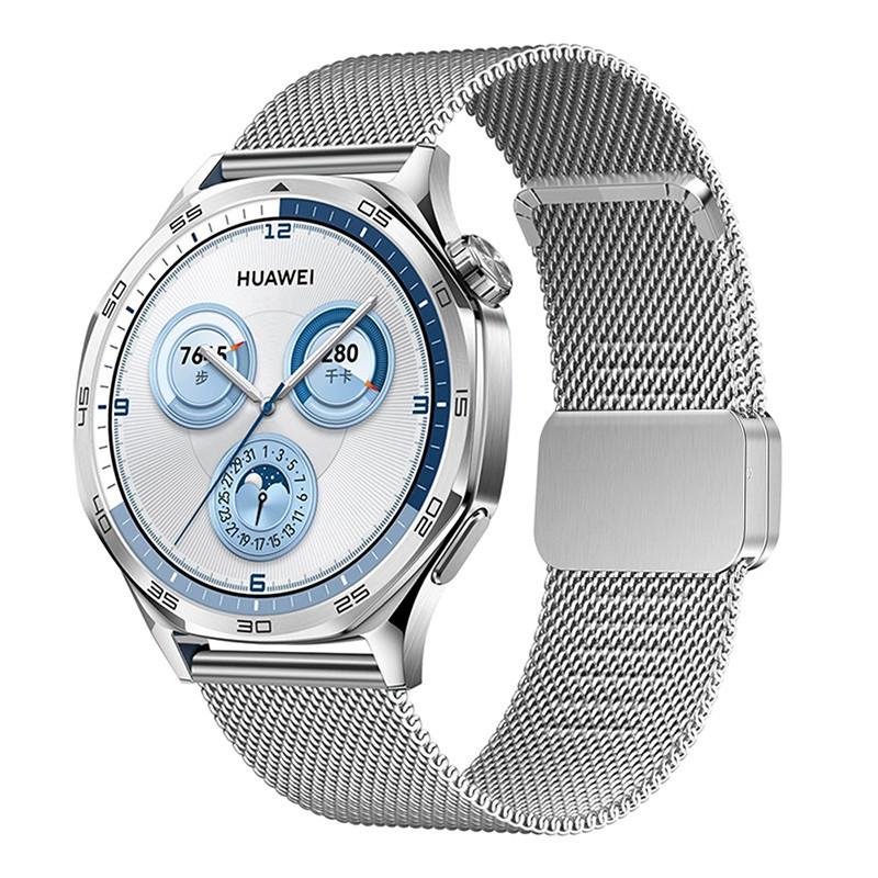 Магнитный ремешок для Huawei Watch 5 4 GT5 5Pro GT4 3/4Pro GT3 46мм 22мм Металлический сетчатый браслет для Samsung Galaxy3 45мм Gear S4