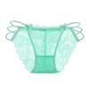 Сексуальные женские однотонные прозрачные бесшовные трусики с низкой талией, женские кружевные трусики с цветочным принтом на бедрах
