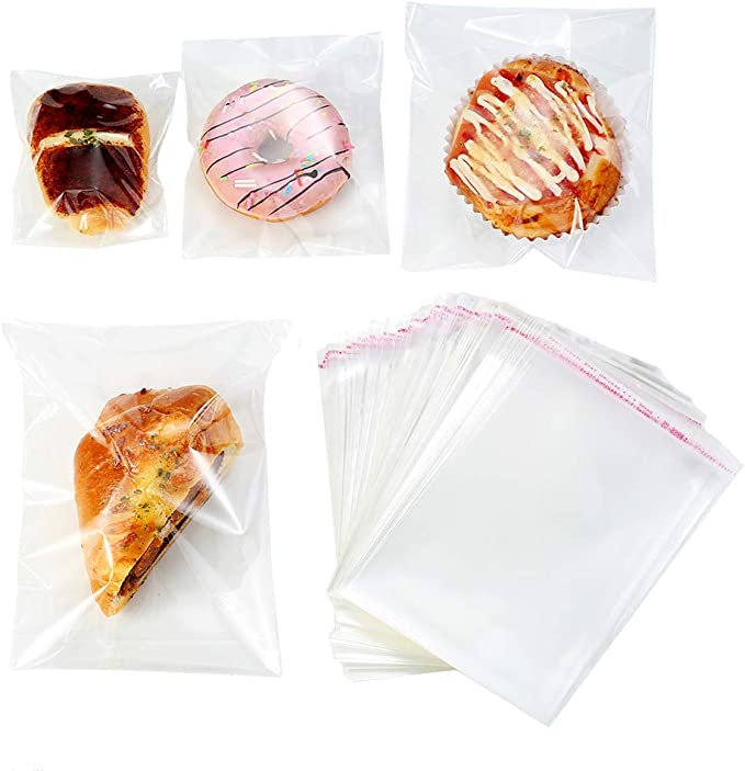 50/100pcs Clear Sealed Pouch OPP Plastic Pouch Jewelry Gift Wrap Self Adhesive Biscuit Candy Packaging Cellophane Pouch