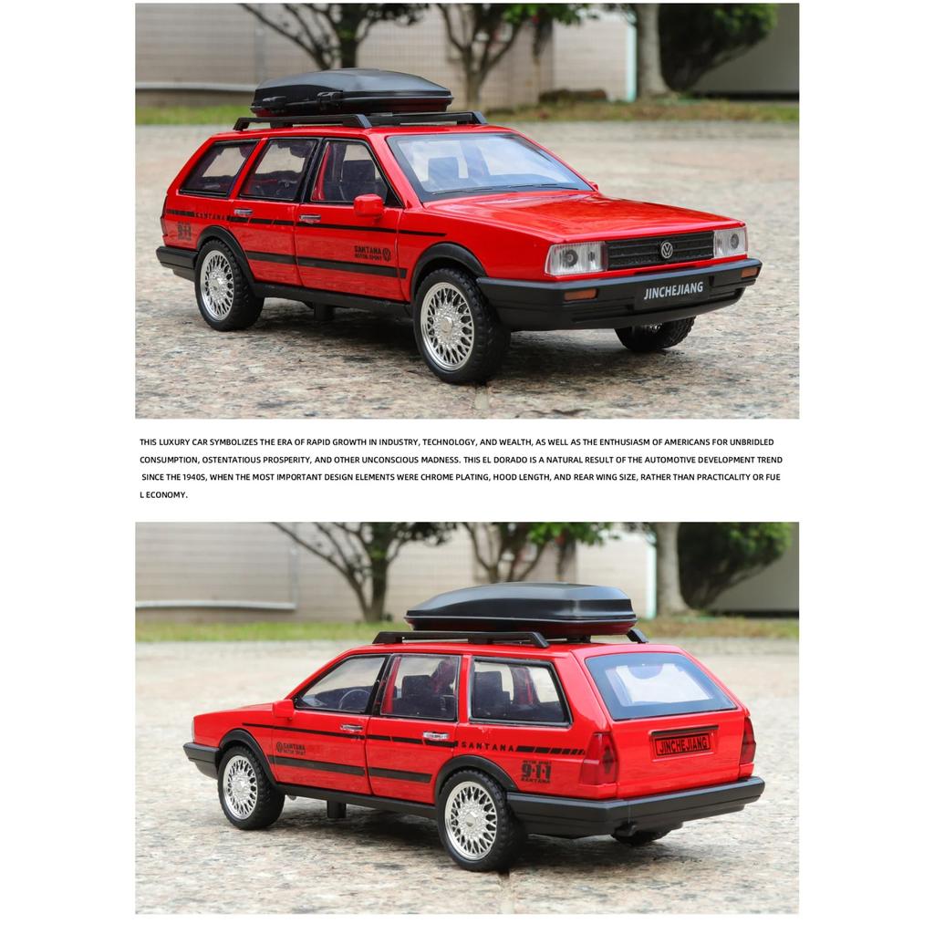 1/32 VolksWagenwerk Santana Wagon Литой металлический модельный автомобиль Миниатюрная модель автомобиля Украшения Коллекция для мальчиков Дисплей Подарок для друзей