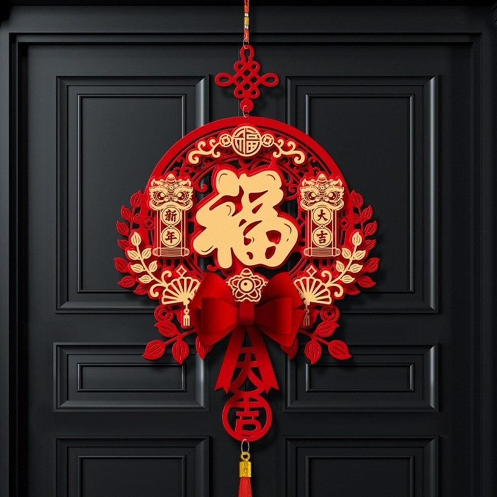 2026 Collection Horse Year Couplet Lucky Tassel Pendant Chinese New Year Decor Red Lintel Sticker Fortune Hanging Ornament