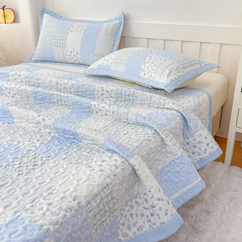 1 шт. Фиолетовый цветок Стеганые покрывала для кровати Толстое лоскутное одеяло Односпальное/Двуспальное/Кингсайз Цветочный стиль Стеганое одеяло Мягкое покрывало