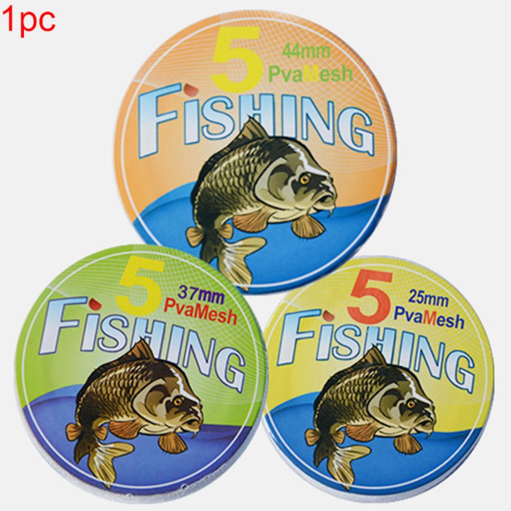 25/37/44mm Refill Carp Fishing Stocking Rig Baits Bag Soluble Fishing Mesh 5m PVA Mesh Dissolving Rig Baits Wrap Bags