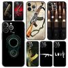 Роскошный Чехол Для Телефона Для iPhone 15 14 11 Pro Max 13 12 XS X XR SE3 7 8 Plus AK47 Пистолет Оружие Пули Чехол Защитный Funda