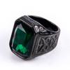 Мужское кольцо с драгоценными камнями, модное квадратное кольцо из нержавеющей стали в стиле хип-хоп, золотое роскошное хипстерское вечерние кольцо на палец