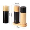 7 Inch Wooden Salt and Pepper Grinder Set Manual Spice Black Pepper Grinder Adjustable Ceramic Core Grill Tools Seasoning Bottle
