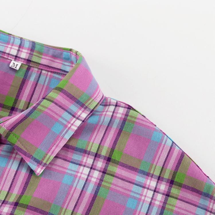 Clacive Модные свободные женские рубашки с длинным рукавом в клетку с лацканами 2024