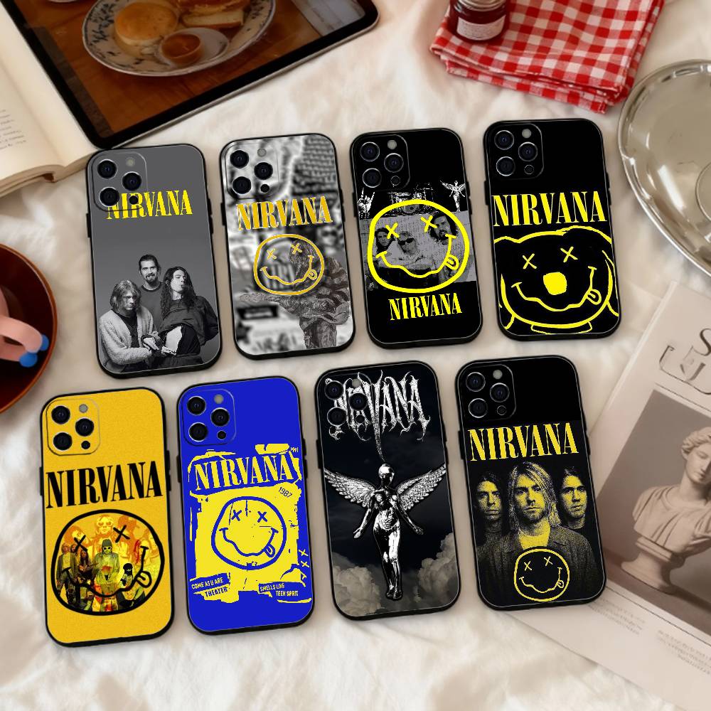 L-Lamentably Nirvana R-Rock Band Phone Case Silicone Soft For IPhone 17 16 15 14 13 12 11 X XR Plus Pro Max Plus