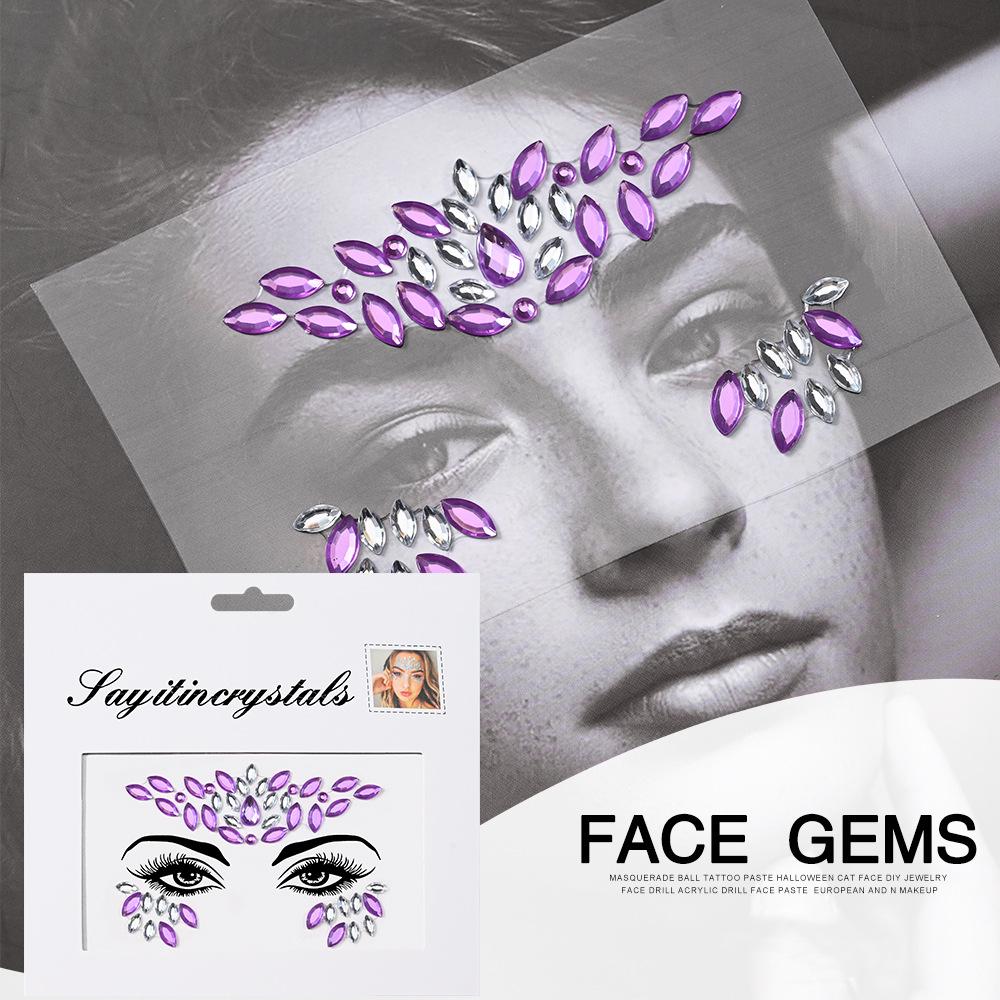 Экологичные Маскарадные Акриловые Наклейки С Бриллиантами