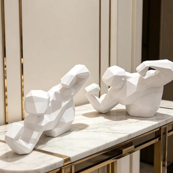 Абстрактная статуэтка мускулистого мужчины 3D-печать, мускулистая мужская фигурка, коллекционная современная скульптура бодибилдера для декора офисного стола, подарки для людей из спортзала, мужчин