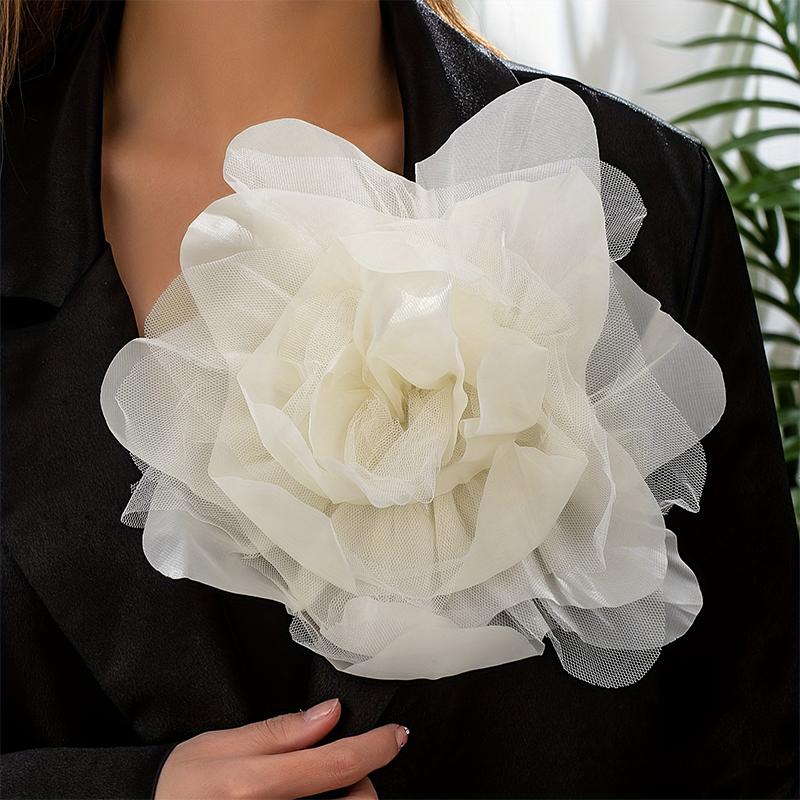 Тканевая нашивка ручной работы, искусственный цветок, органза, модные аксессуары, нашивка, аппликация, стереоскопическая, 6 цветов