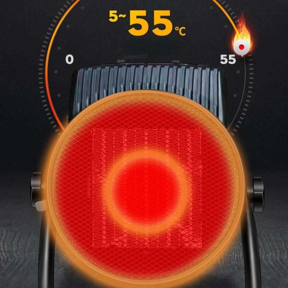 3 Gear Adjust Thermostat Energy-saving Heating Heater Workshop Shed Breeding Fan