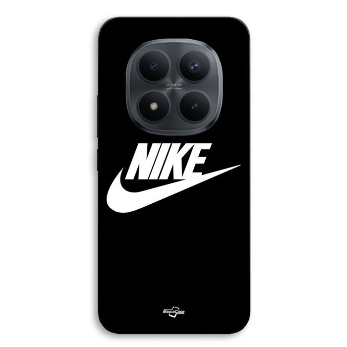 Coque de téléphone - MANIACASE - Xiaomi Redmi Note 15 Pro Plus 5G - Silicone TPU - Noir - Logo Nike blanc