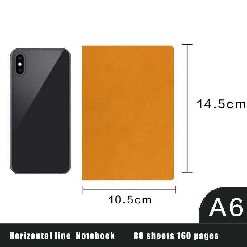 Утолщенный блокнот A6 для деловых заметок из овчины, 160 страниц, с подкладкой