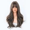 Длинные вьющиеся синтетические парики Блондинка с черными натуральными волосами Парики Средняя часть для женщин Использование для косплея Повседневная Лолита Жаростойкие