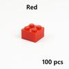 100 шт. Конструктор для поделок 3003 Фигурные Толстые Кирпичики 2x2 Точки Образовательный Творческий Размер Совместимый С ing Пластиковая Игрушка