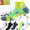 3/1 пары спортивных компрессионных носков до щиколотки для мужчин и женщин, профессиональных, с низким вырезом, для фитнеса, марафона, бега, на открытом воздухе, дезодорирующие, дышащие носки