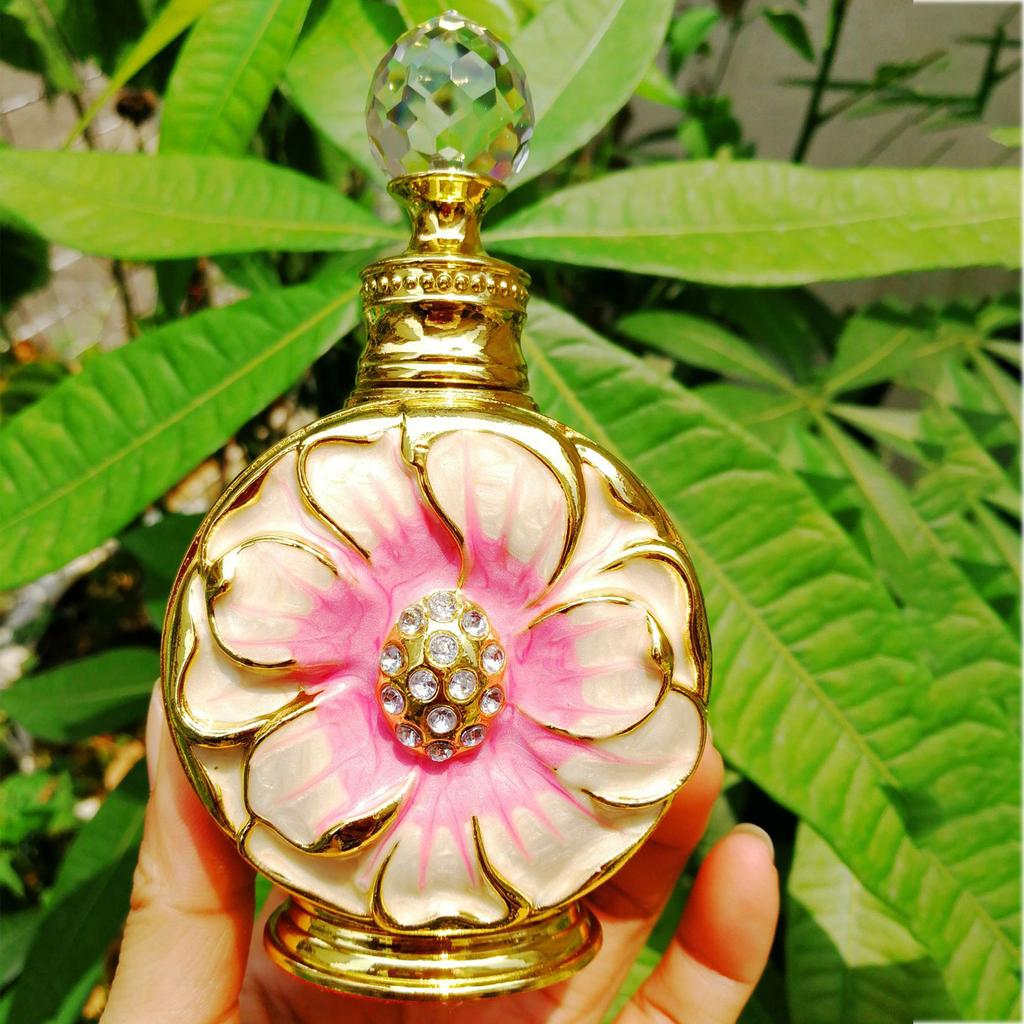 12 мл флакон духов винтажный пустой контейнер металлический рельефный цветок пустые искусственные многоцветные многоразовые банки