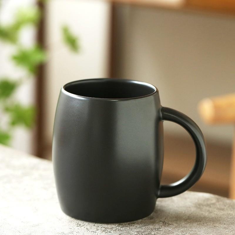 Ceramic Cup with Lid Spoon Large Capacity Mug Water Cup
