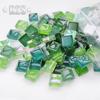 100 г смешанных мозаичных кусочков, ассорти цветов, квадратные мозаичные плитки из блестящего стекла для поделок своими руками, синий, фиолетовый, зеленый, арте