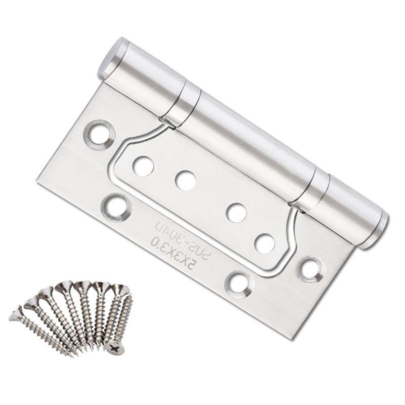 Wooden Door Thickened 304 Stainless Steel Mother Hinges Furniture Hardware Slotted Mute 5 Inch Hinge with Screws