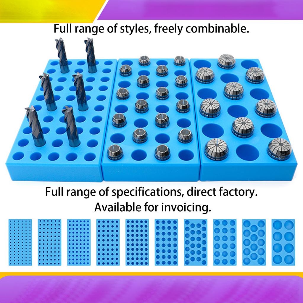 Ящик для хранения инструментов для эффективной организации, многоотверстийный дизайн, держатель для сверл, лоток для мастерских и любителей делать все своими руками