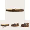 Womens Star Pattern Faux Leather Belt With Alloy Snap Buckle For Casual Wear