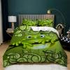 Frog Duvet Cover Set King Size Funny Frog Tropical Amphibian Bedding Set for Kid 3D Tropical Nature Animal Polyester Quilt Cover
