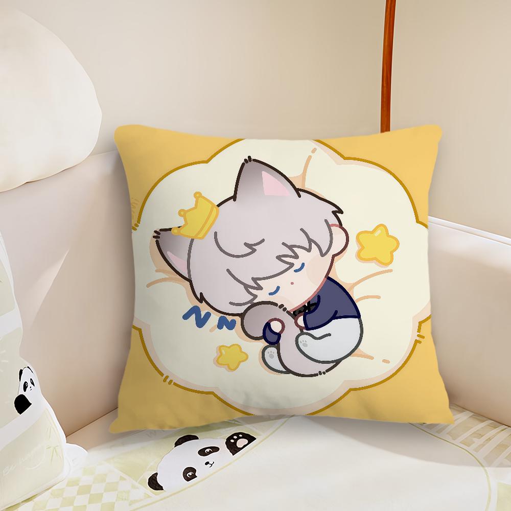 Cute Love and Deepspace cushion cover Pillow Case Plush Fabric Soft Double Sided Print Sofa Cushion Cover Throw Pillow Covers