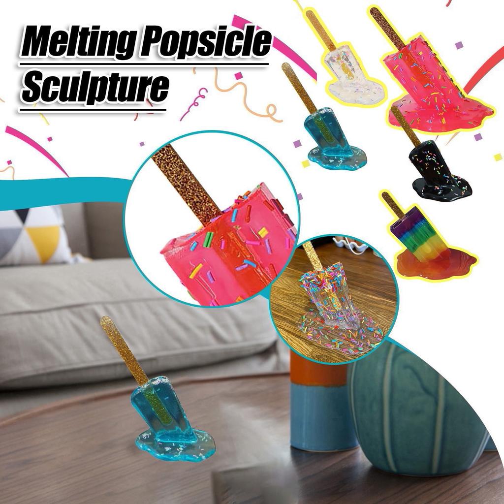 Melting Popsicle Sculpture,Art Sculpture,Modern Home Decor
