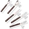 20-Piece Silverware Eating Utensils Set with Retro Handle, Service for 4, Stainless Steel Flatware Knife Fork Spoon Set Mirror Dishwasher Safe