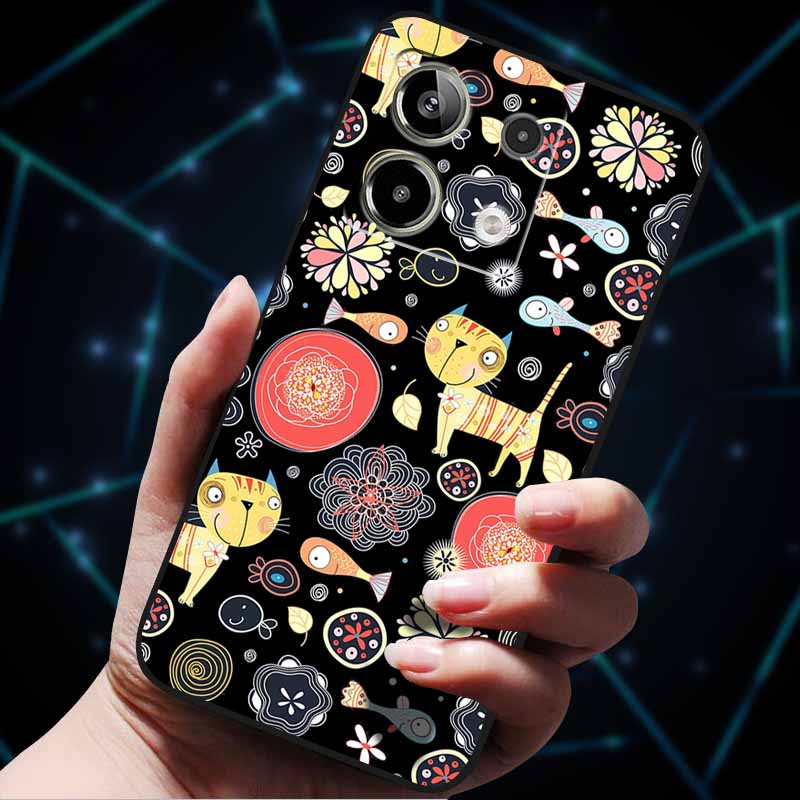 3D Цветочные тисненые чехлы для Redmi Note 13 Чехол Note13Pro 5G Мягкие силиконовые чехлы для телефона для Redmi Note 13 Pro Plus Задняя крышка Сумка