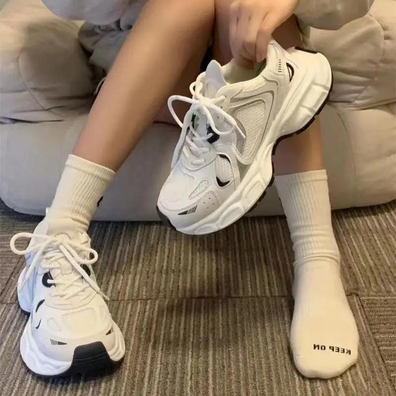 Легкие спортивные кроссовки для женщин в сеточку Campus Style Forrest Gump Daddy All-match Casual Trending Shoes