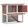 Outdoor Hutch - vidaXL - 1 Door - Solid Fir Wood - Brown - 90 X 45 X 80 Cm