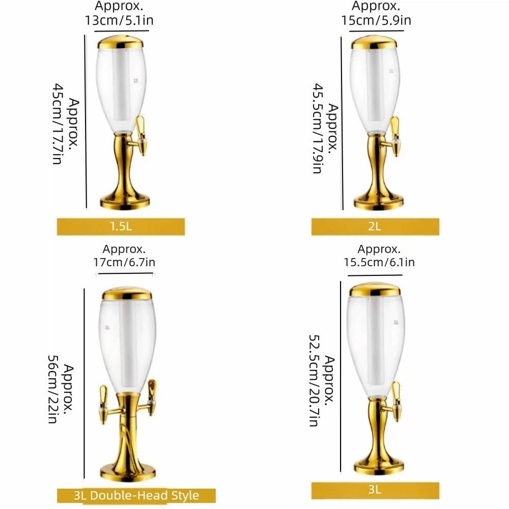 with Icicles Beer Dispenser Dual-Head Faucet Beverage Machine Creative Drink Holder Hotel Use