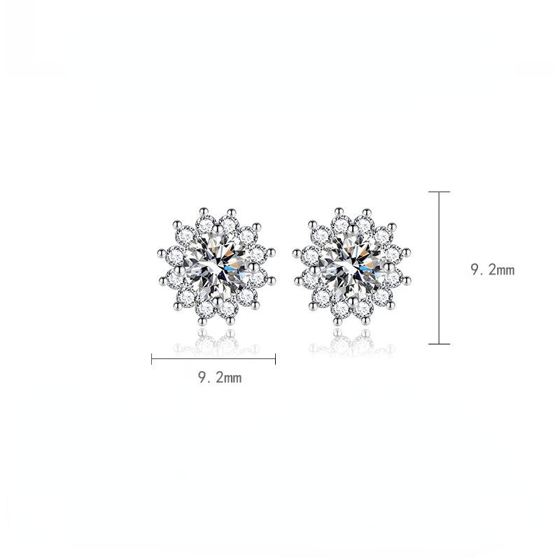 BELLA BOX Luxury Women Drop Earring Sun Flower Earrings Wedding Engagement Party Gift