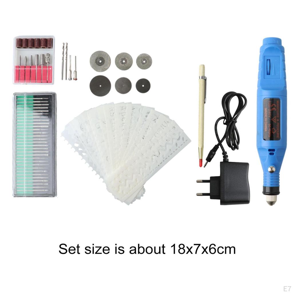 Электрическая маленькая гравировальная ручка для художественной полировки, насадки, гравер, травление, гравировка, белая