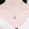 Water Drop Smart Zircon Necklace Female Korean Version 1 Carat Imitation Moissanite Pendant Jewelry