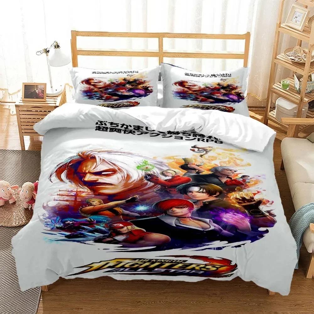 Набор постельного белья с цифровым принтом The King Of Fighters из полиэстера Детский Постельное белье для мальчиков Подростковый комплект постельного белья