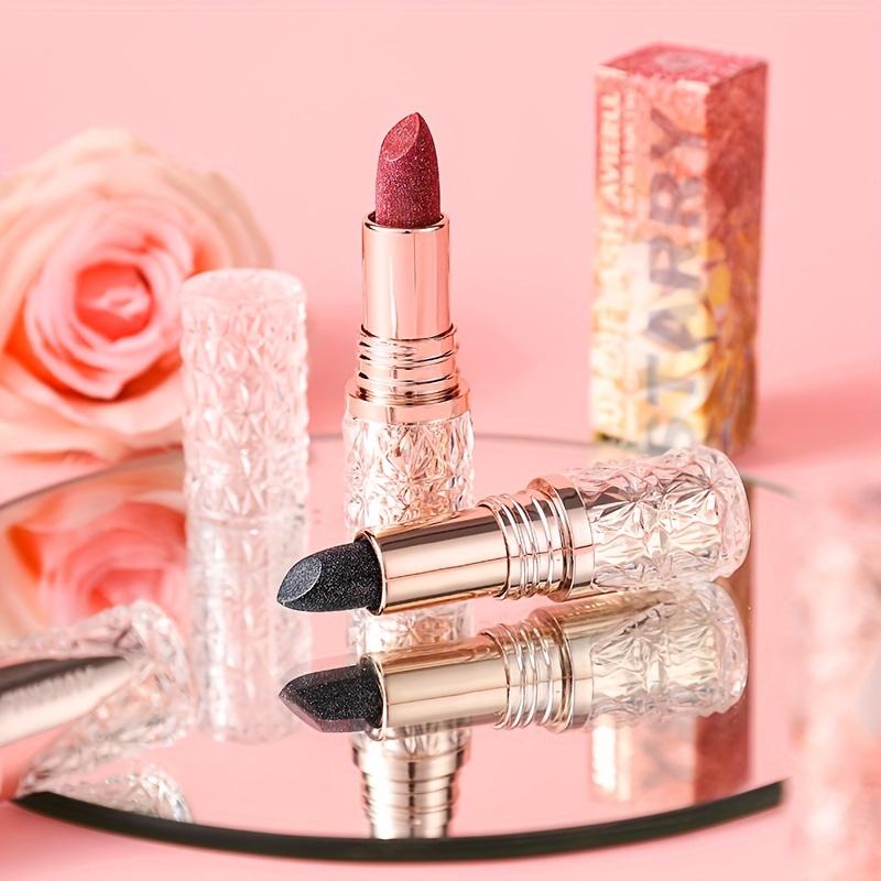 Shimmering Lipstick Long-Lasting Waterproof Lipstick Smooth Texture Full Coverage Glitter Lipstick Available In Black Golden Red Pink Lip Makeup