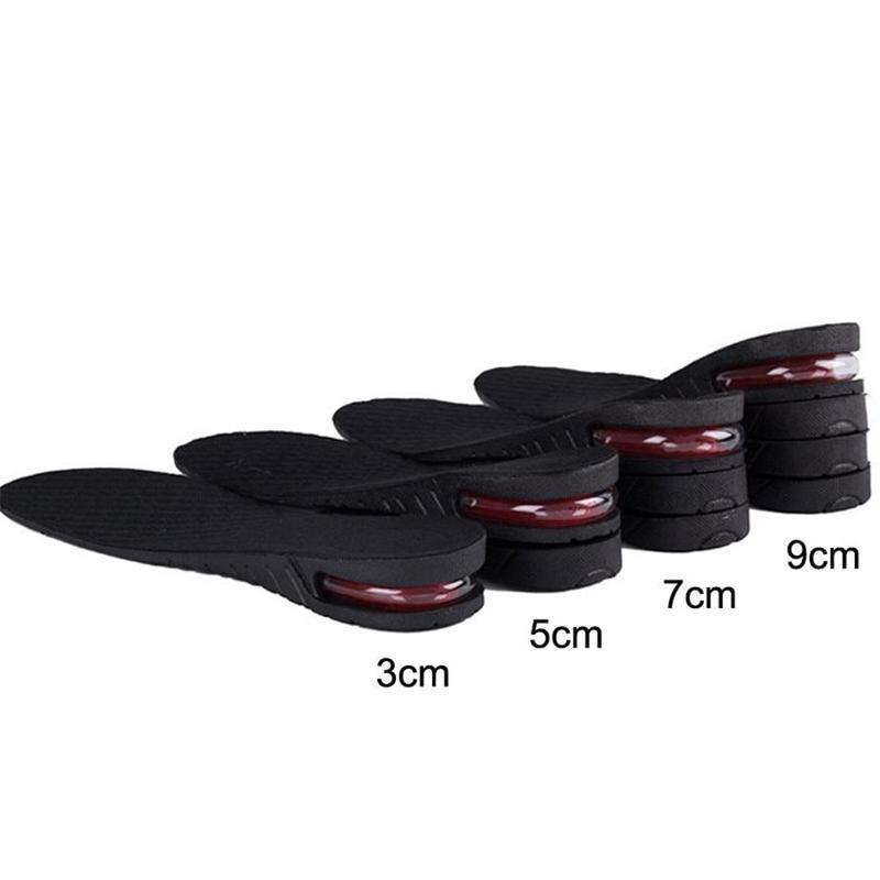 3-9 Cm Height Increase Insole Cushion Height Adjustable Cut Shoe Heel Insert Taller Women Men Insole